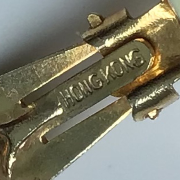 Vintage Mixed Bead Button Clip Earrings Pearl Pink Pastel with Gold Accents - Picture 8 of 12